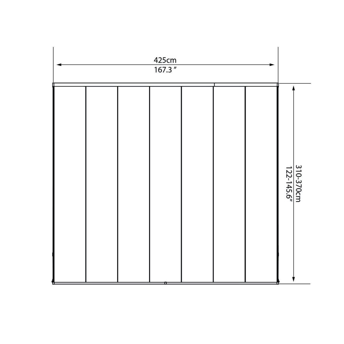 Palram Terrassenüberdachung Feria 420 x 400 cm weiß Bild 3
