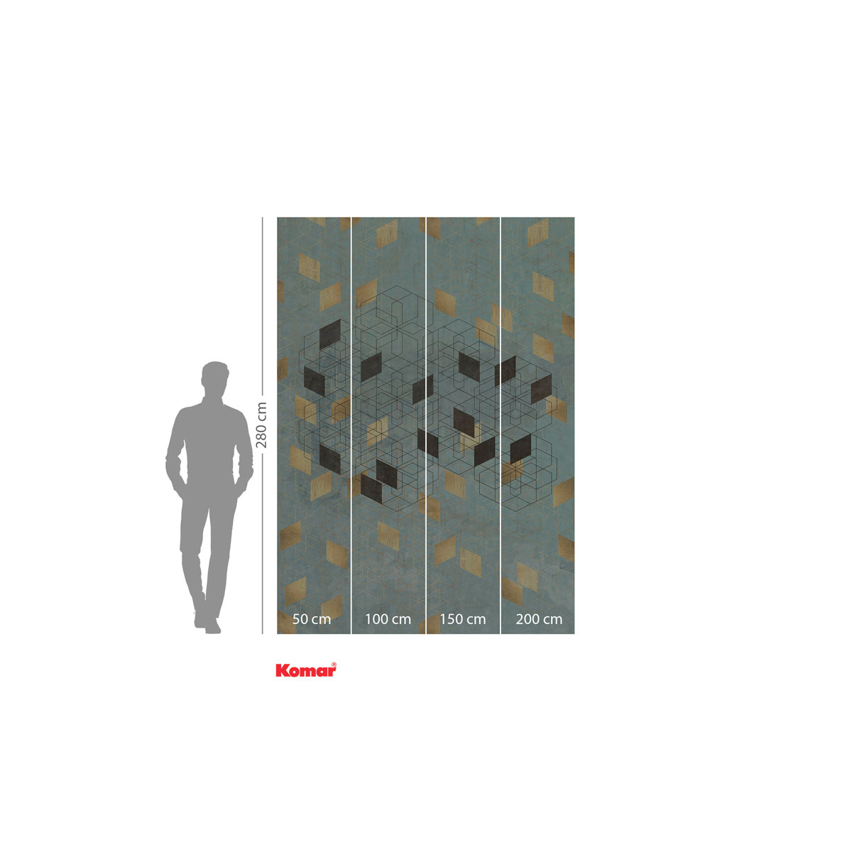 Komar  Vlies Fototapete Plaqué Or 200x280 cm Bild 3