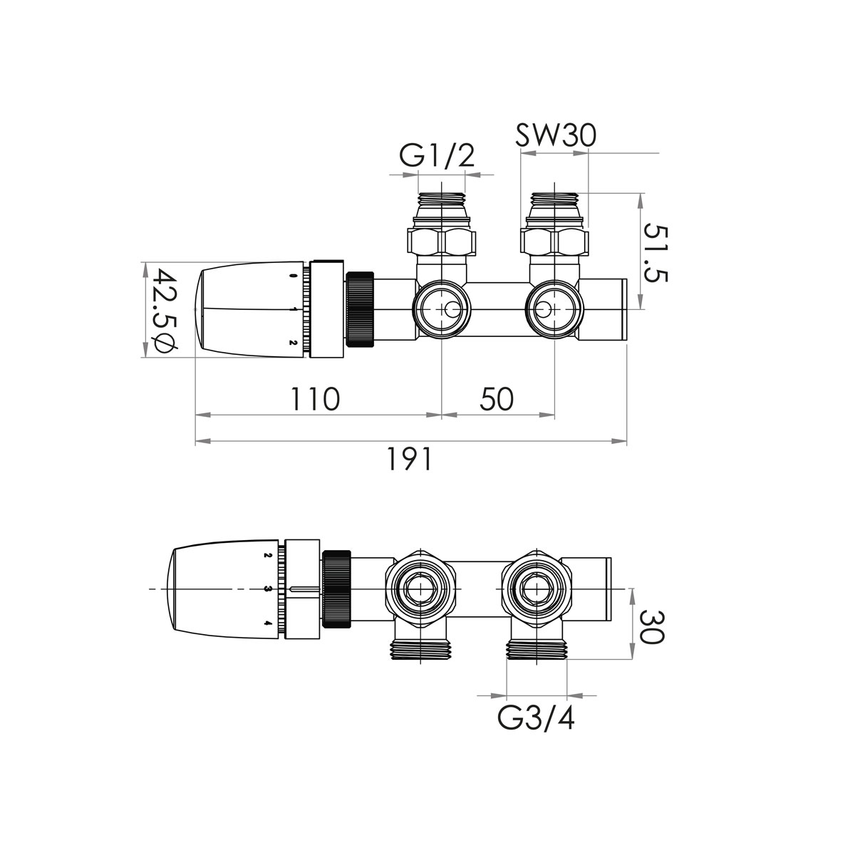 Schulte EP Mittenanschlussgarnitur Set Eck verchromt Bild 2