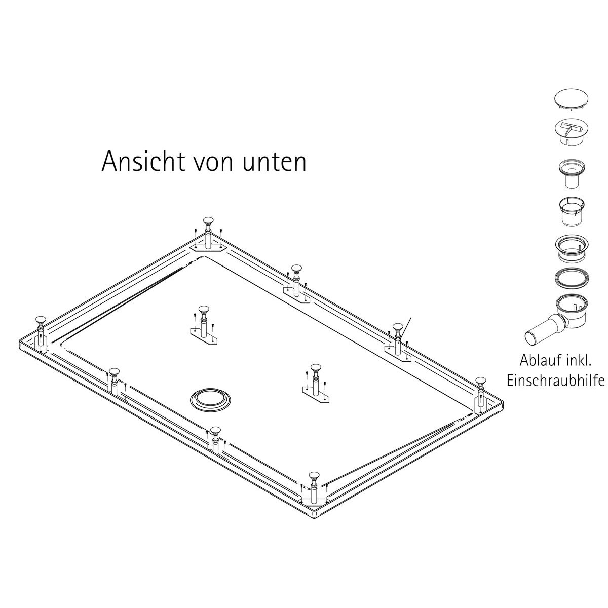 Schulte Duschwanne Rechteck extra flach 900 x 1400 mm Bild 3