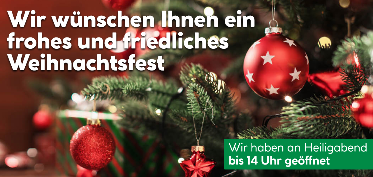 Wir wünschen Ihnen ein frohes und friedliches Weihnachtsfest