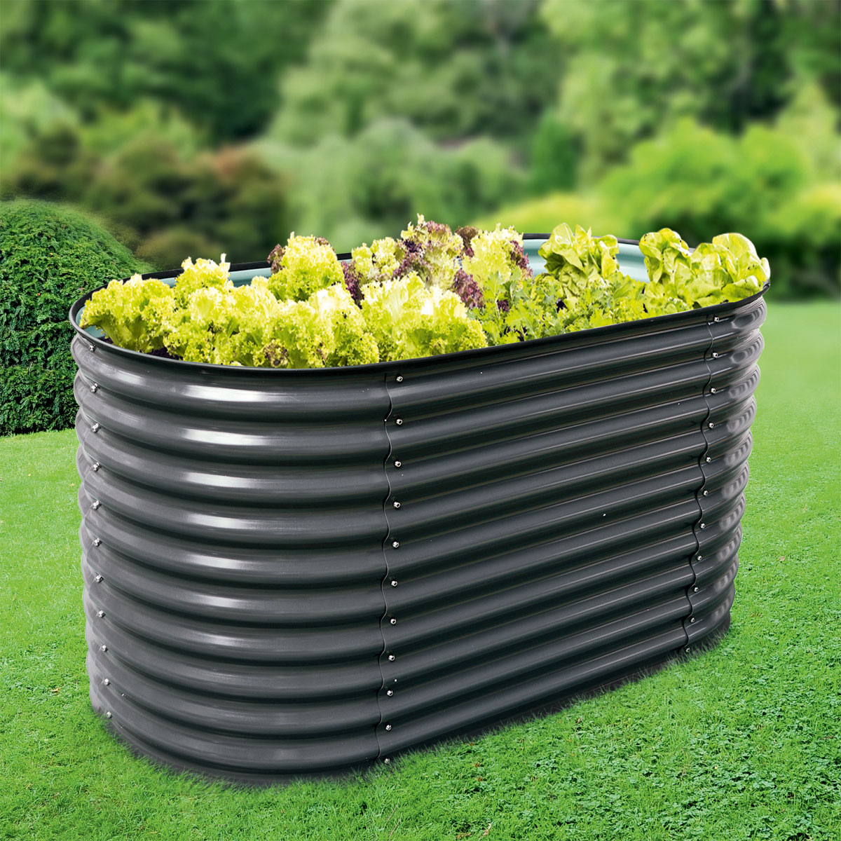 Wingart Metall-Hochbeet anthrazit 160 x 82 x 80 cm Bild 4