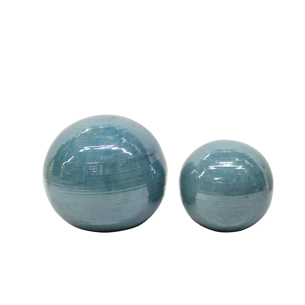 Haveson Dekokugel Feine Rille Durchmesser 20 cm türkis