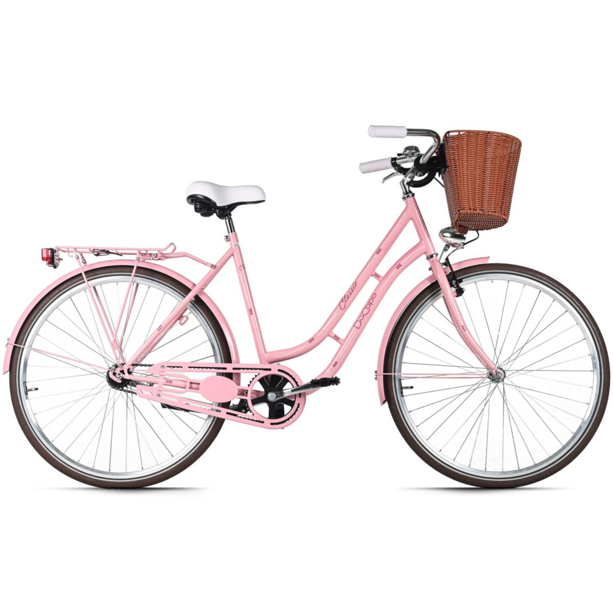 DaCapo Damenrad 28'' Classic Premium Rosa 1 Gang RH 53 cm mit Korb