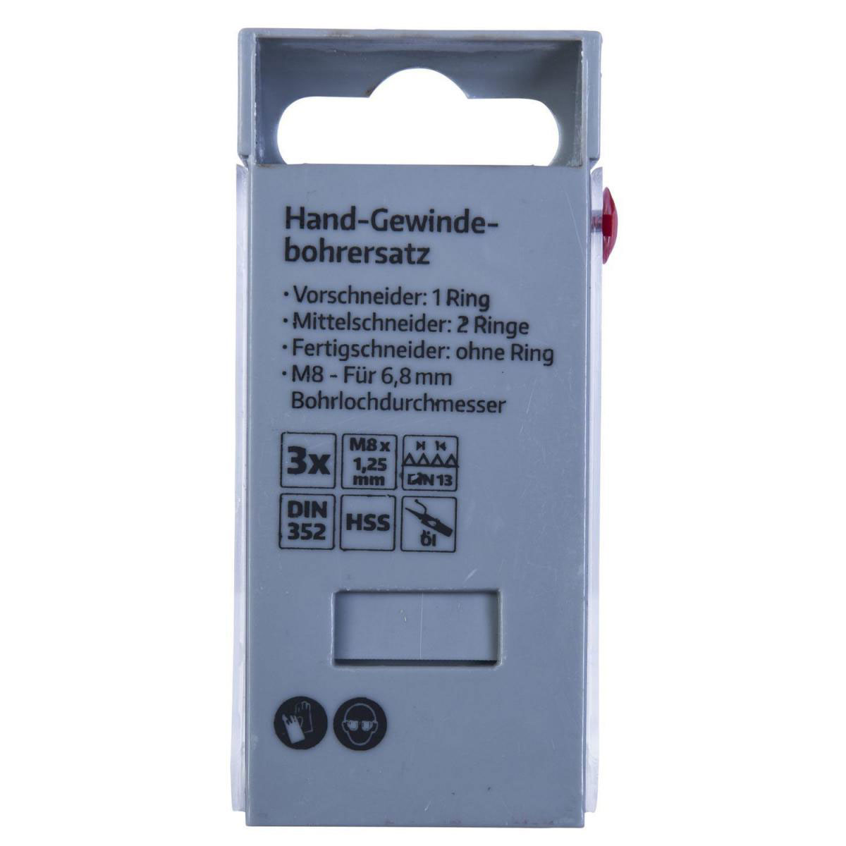 Krone Gewindebohrer-Satz HSS M8 3-teilig Bild 3