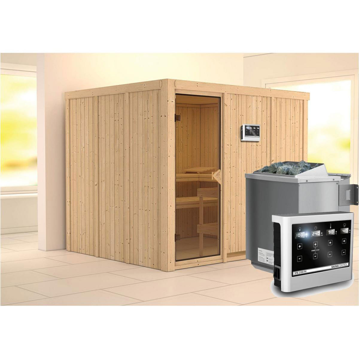 Karibu Systemsauna Gobin 68 mm Bild 1