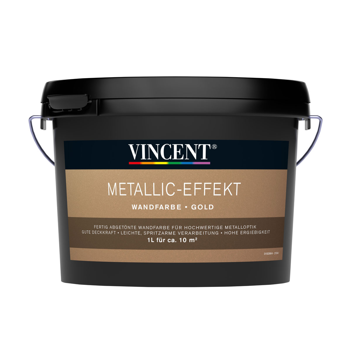 Vincent Metallic-Effekt Wandfarbe gold 1 L