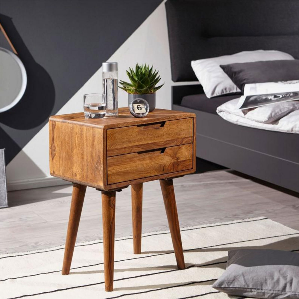 Wohnling Nachtkonsole, braun Bild 3