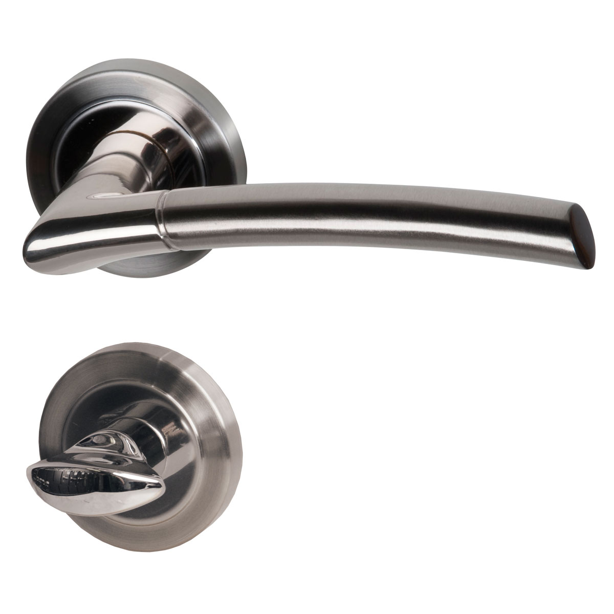 Alpertec Rosettengarnitur Lena-R Messing Bi-Colour WC