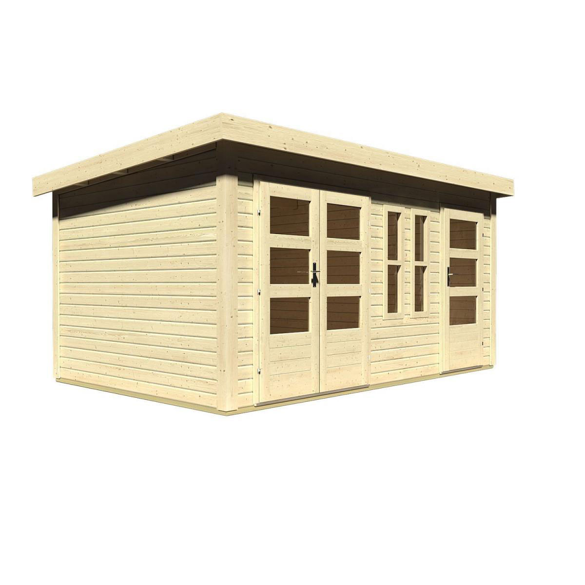 Karibu Gartenhaus Schönbuch 1/2 naturbelassen 426 x 276 x 228 cm Bild 5