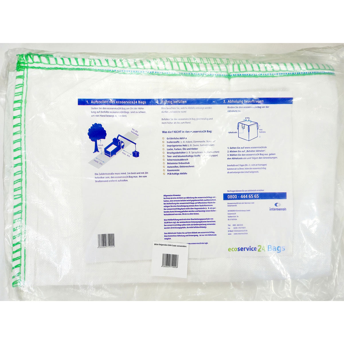 Bauschutt-Tasche ecoservice24 Bag 1500 kg 1m³ Bild 4