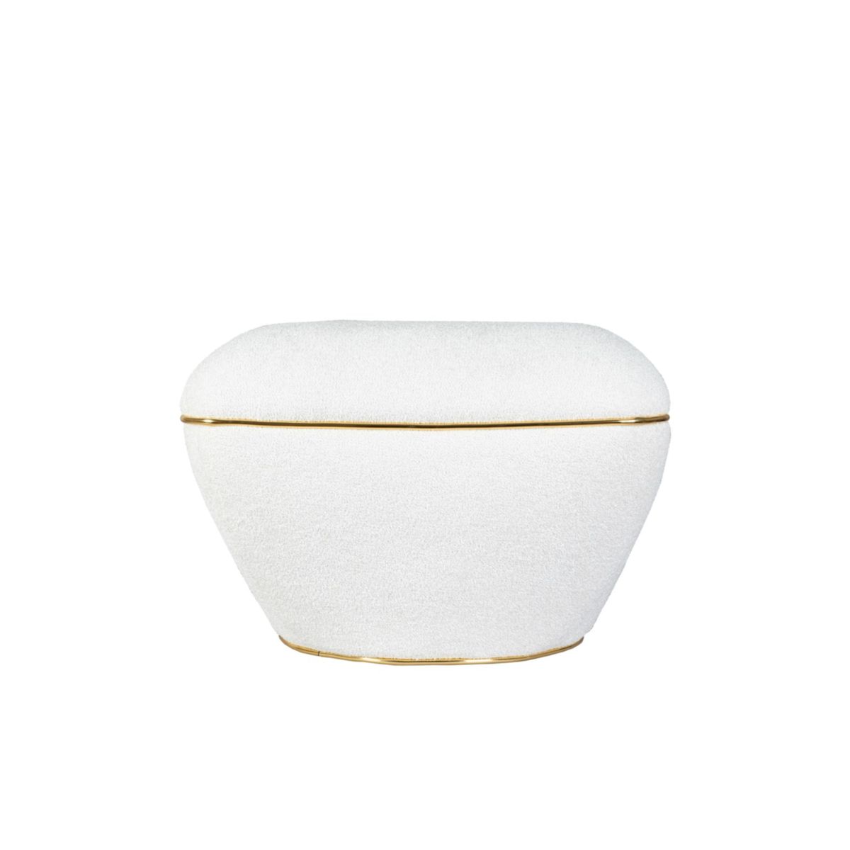 Kayoom Hocker Contessa 135 Weiß / Gold