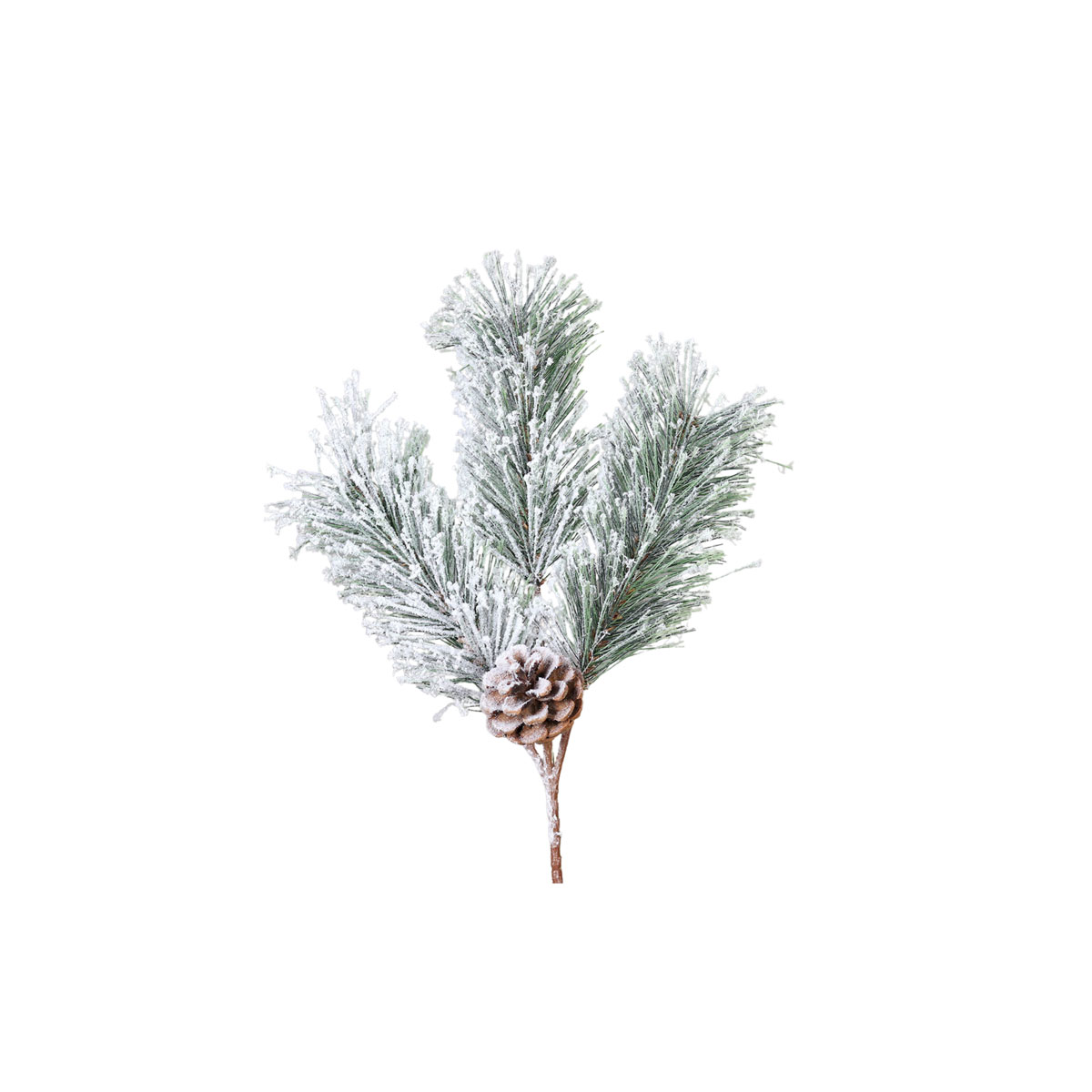 Tannen Pick beschneit grün/weiß 37 cm mit Zapfen