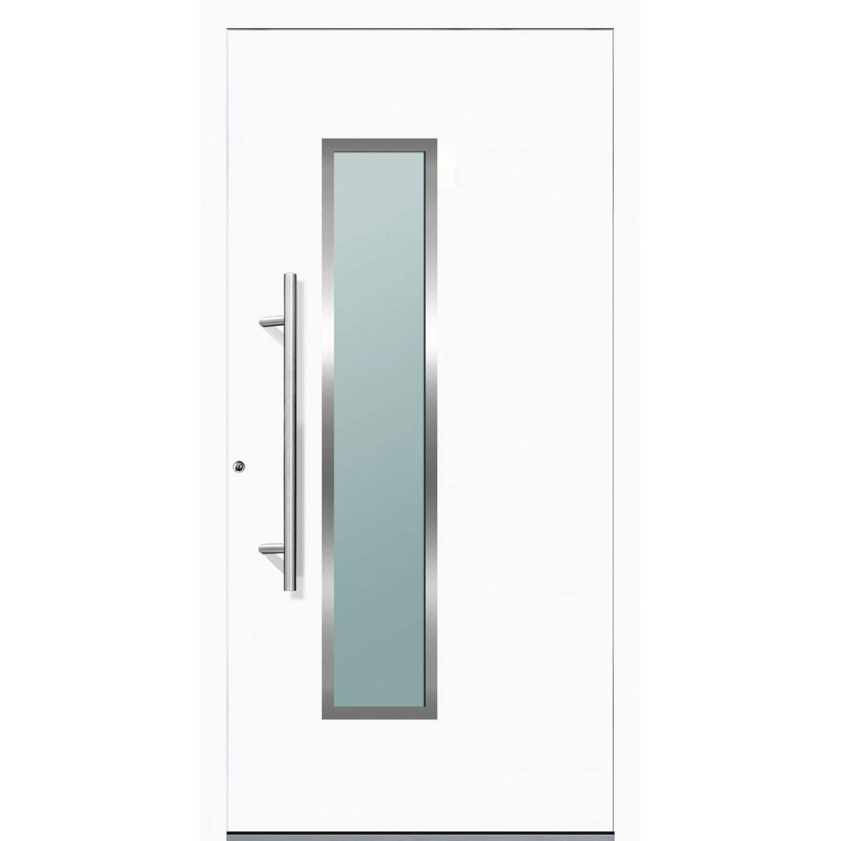 Aluminium Sicherheits-Haustür Ravenna Exklusiv 75 mm weiß 110 x 210 cm Anschlag links inkl Griffset Bild 1