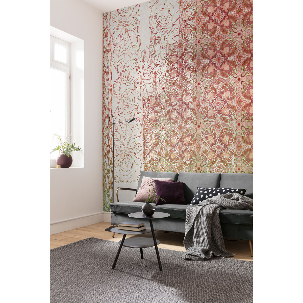 Komar  Vlies Fototapete Art Nouveau Rouge 250x280 cm