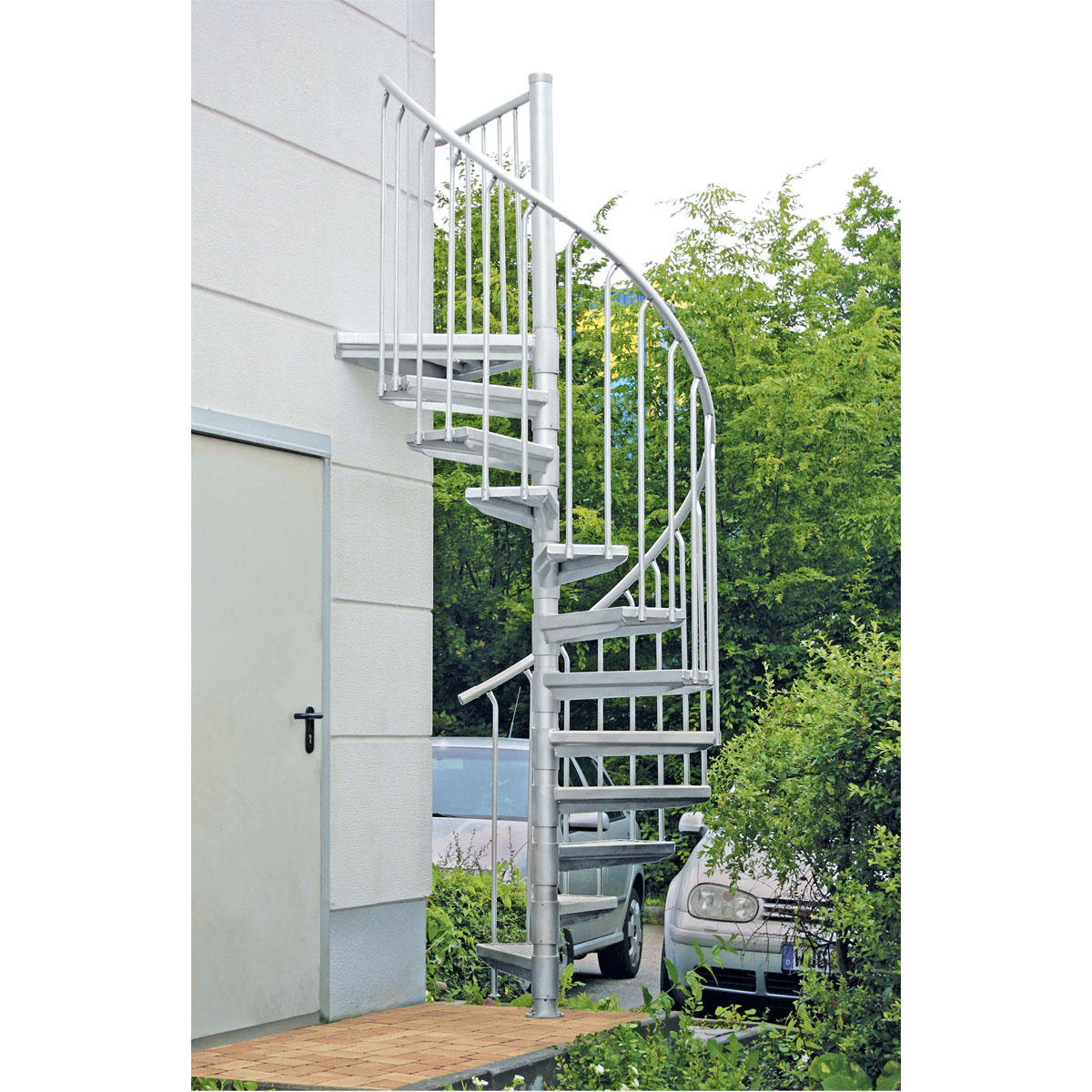 Spindeltreppe Arizona 130 cm 11 Stufen und 1 Podest Bild 2