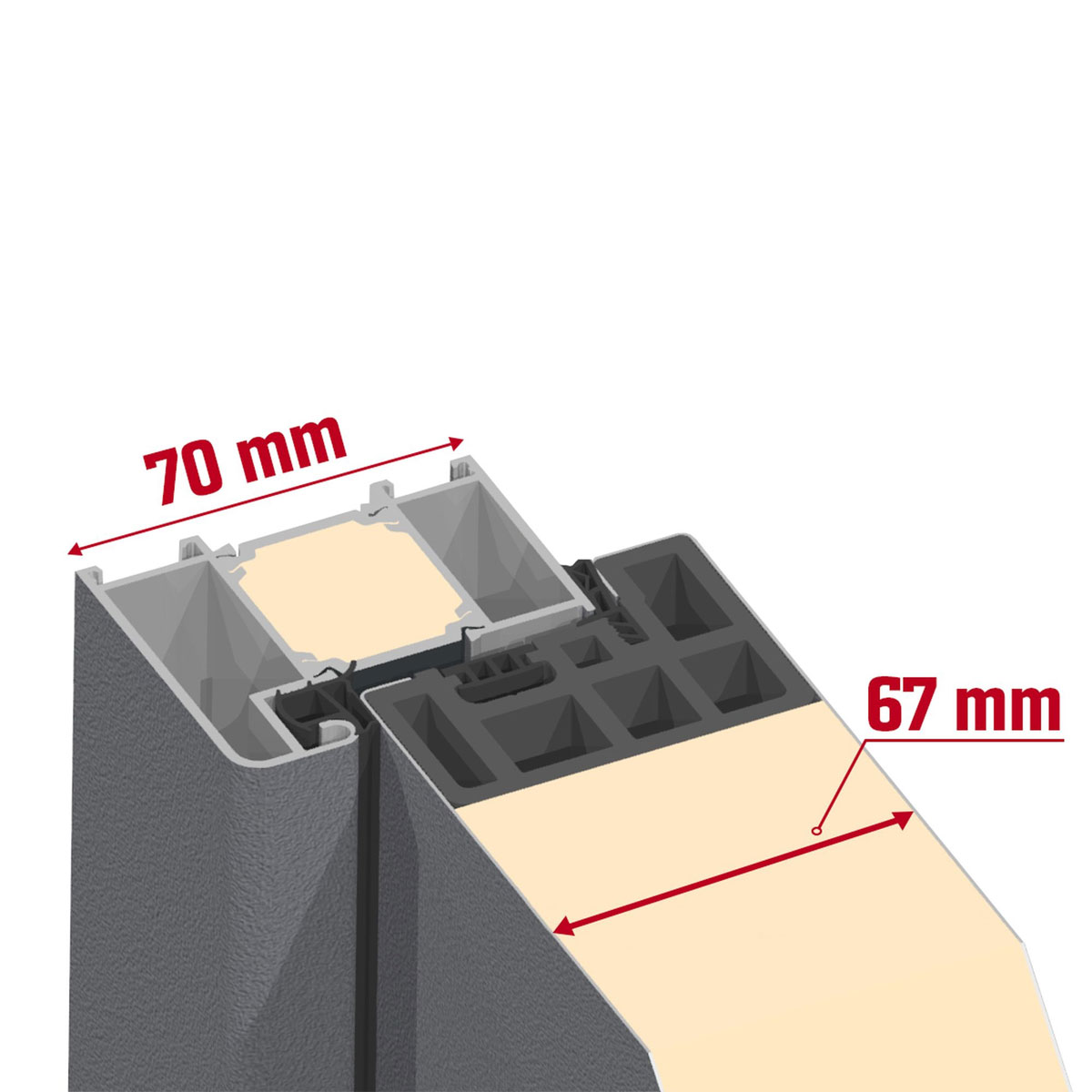 SplenDoor  Premium-Haustür Passivedoor Malmo RC2 energiesparend einbruchsicher anthrazit 110 x 210 cm rechts Bild 6