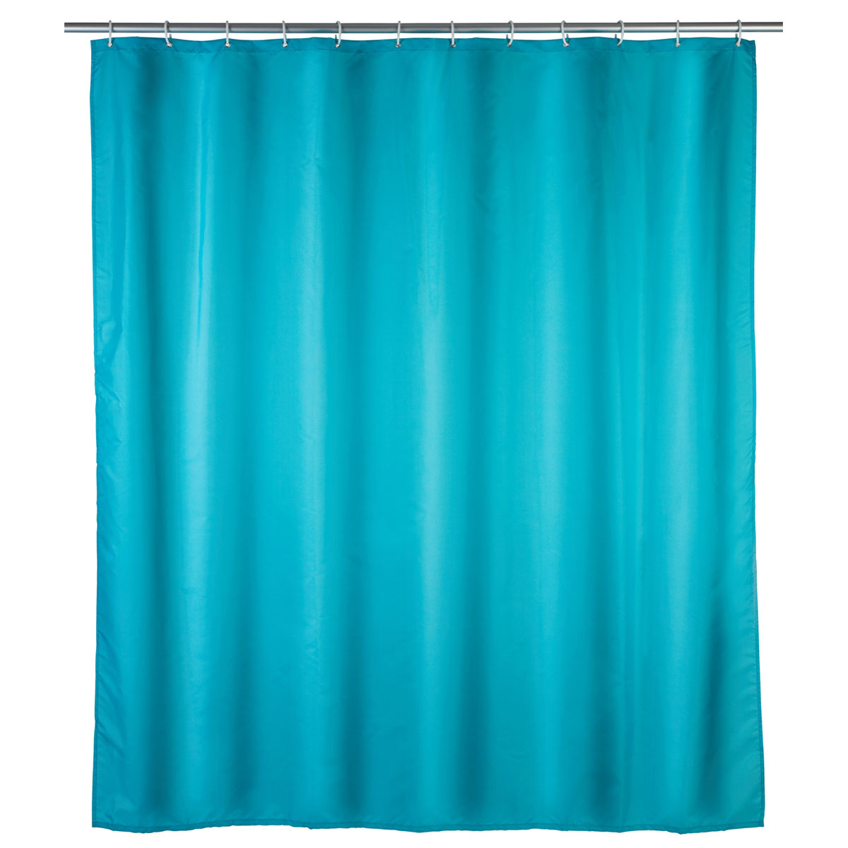 Wenko  Anti-Schimmel Duschvorhang Uni Light Blue Textil Polyester 180 x 200 cm waschbar