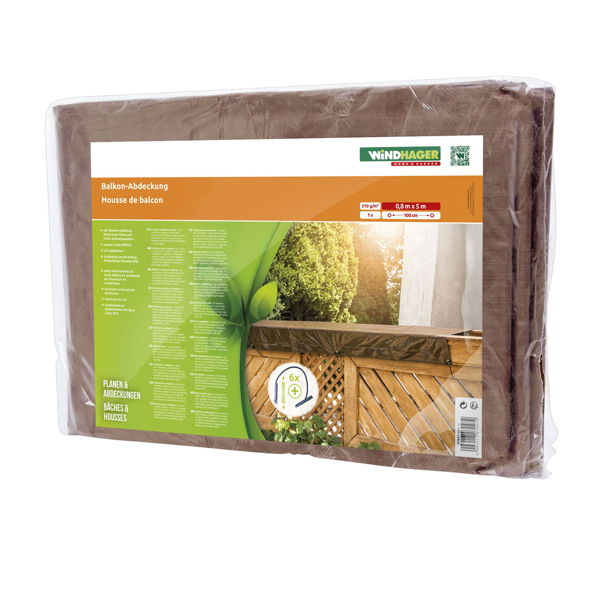 Balkonabdeckung 0,8 x 5 m 210g/m² Bild 2