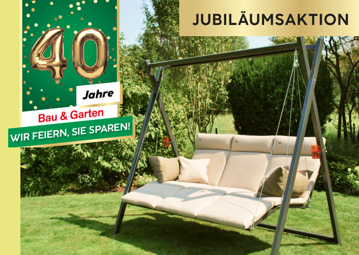 Hollywoodschaukel im Garten