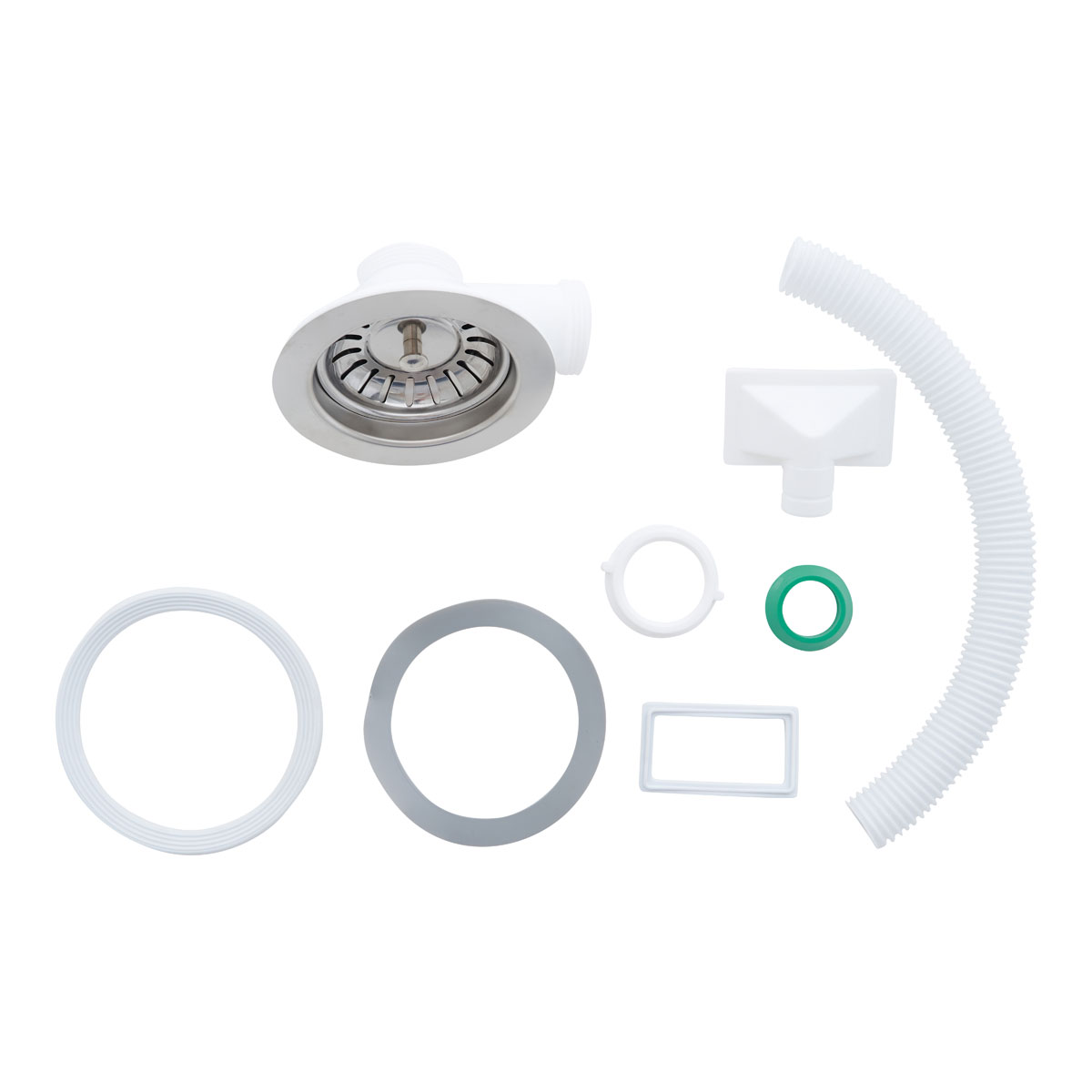 Respekta Detroit Spüle Edelstahl 59 cm inkl. Ab- und Überlaufgarnitur          Bild 5