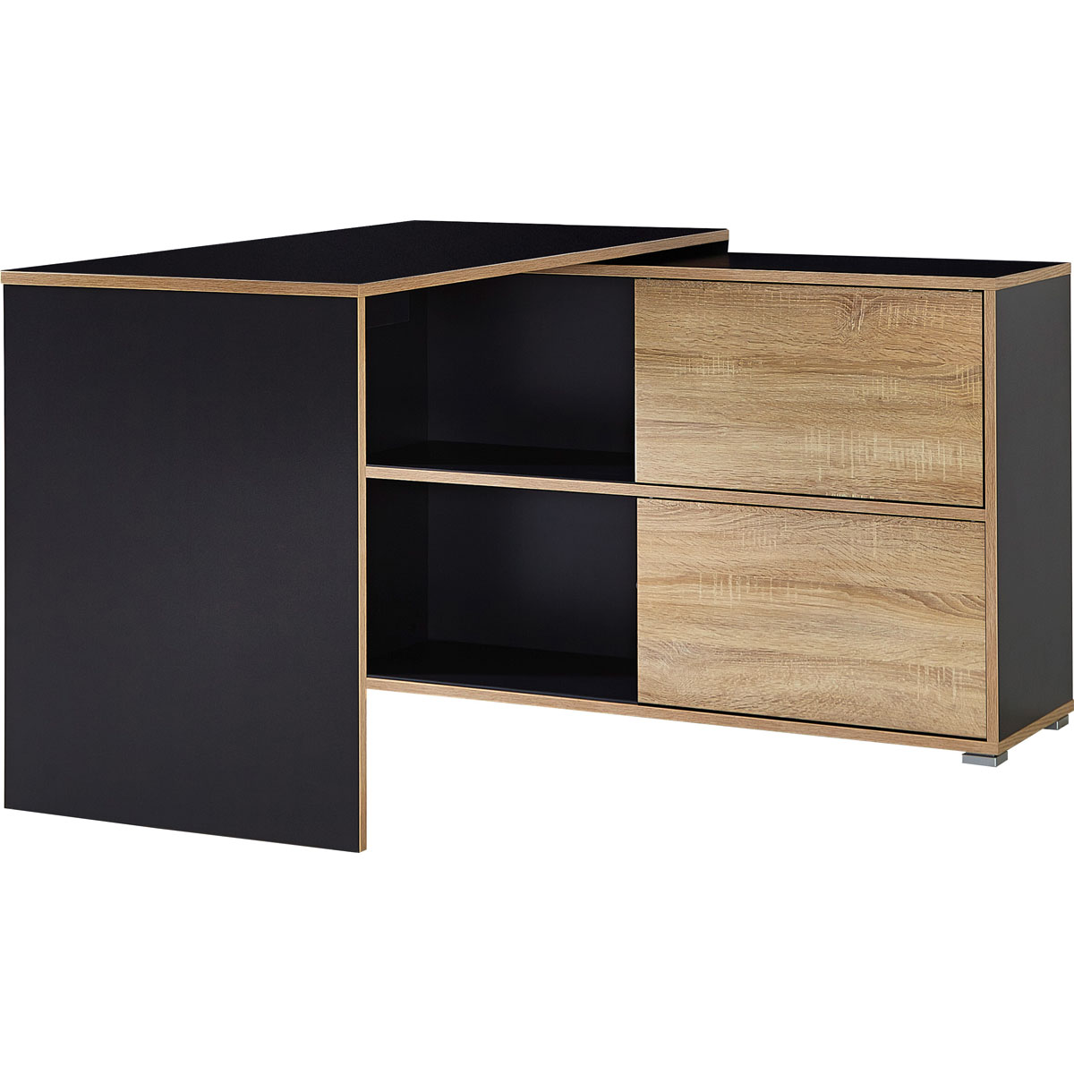 Winkelschreibtisch 120 x 76 x 120 cm anthrazit/Sonoma Eiche Bild 1