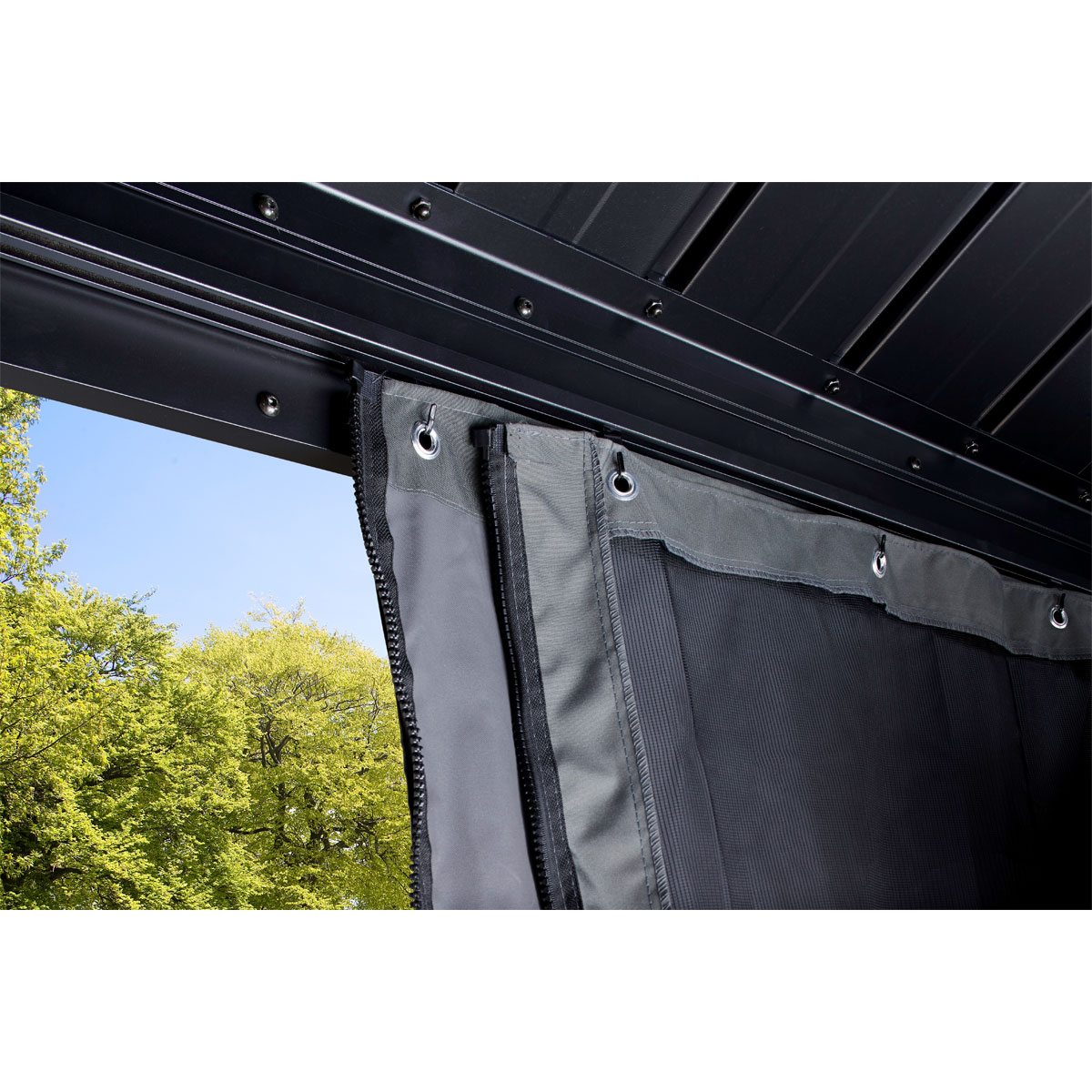 Sojag Pavillon Messina 1216 inkl. Moskitonetz 363x483x307,1cm Anthrazit Bild 3