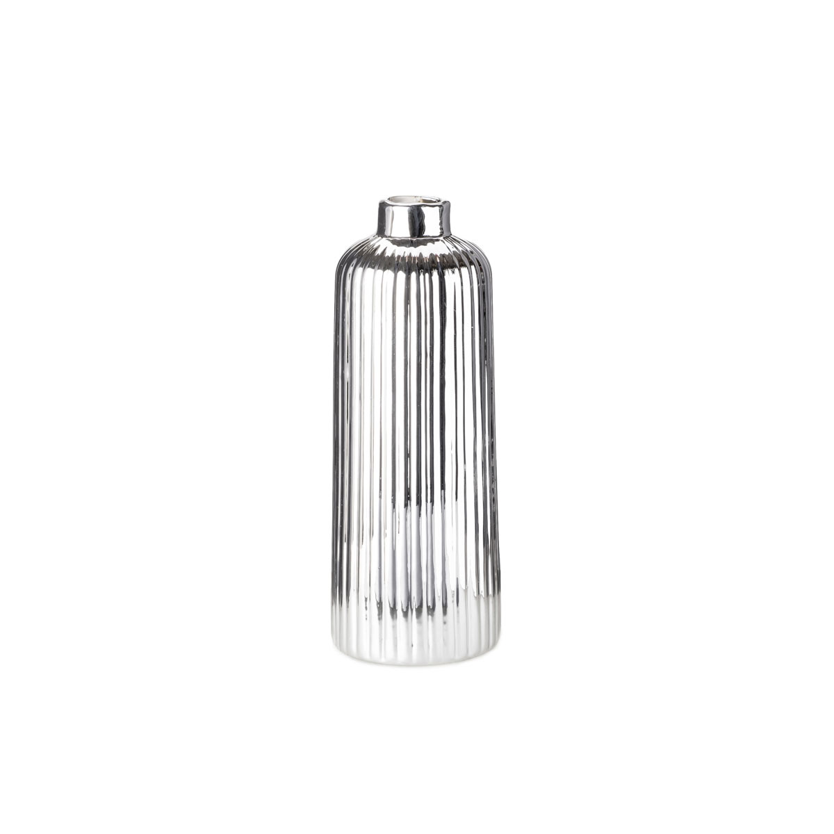 Vase silber 8,5 x 23 cm Bild 1