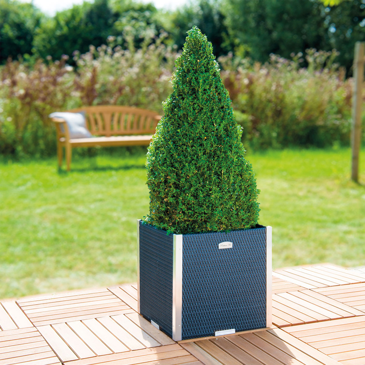 Wilk Rattan-Pflanzgefäß 46x46x46 cm, Kunststoff Bild 2