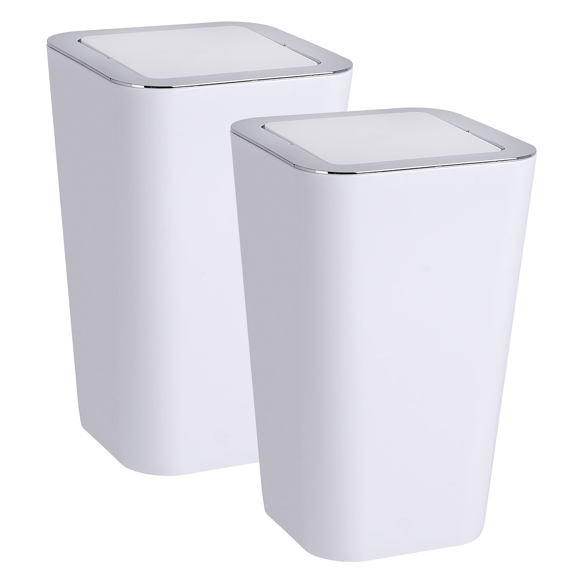 Wenko  Schwingdeckeleimer Candy White 2er Set je 6 L Bild 1