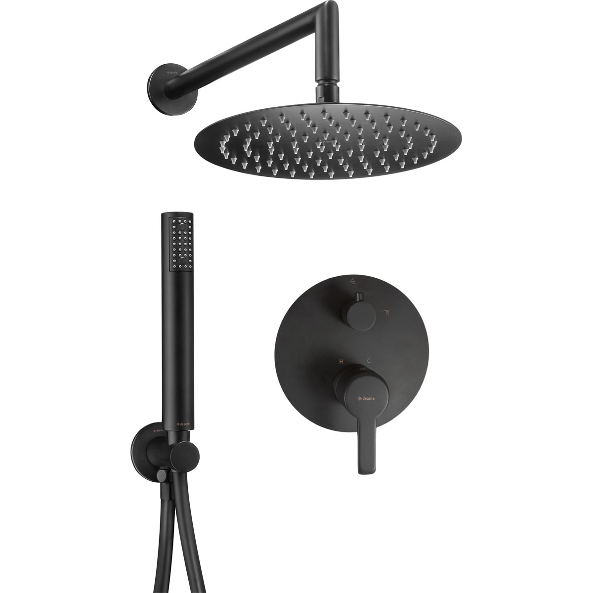 deante  Unterputz-Duschset ARNIKA schwarz