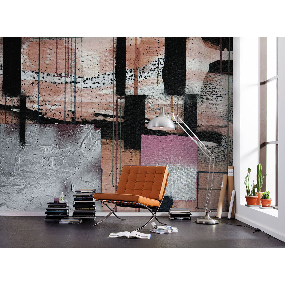 Komar  Vlies Fototapete Squares Dropping 500x280 cm