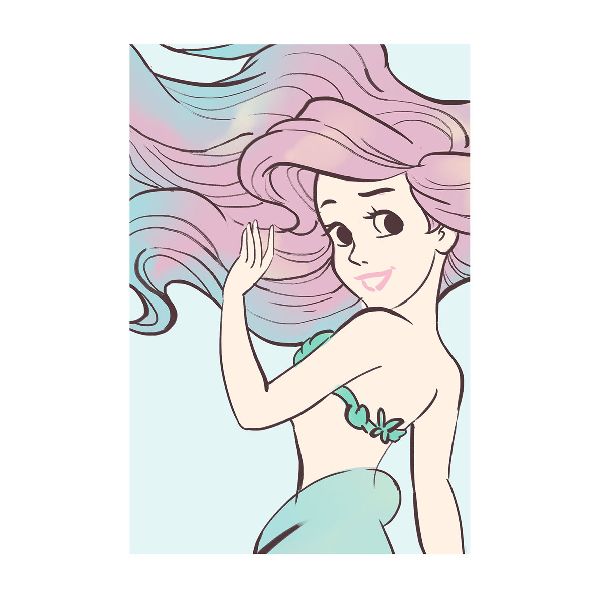 Komar  Wandbild Ariel Aquarell 40x50 cm Bild 2