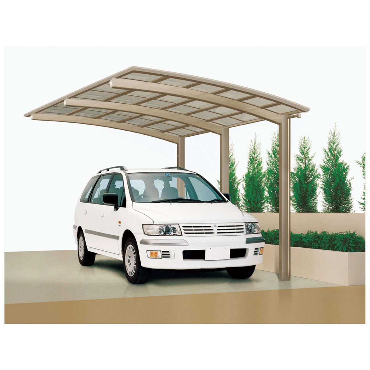 Ximax Carport Alu Portoforte 60 Edelstahl-Look Bild 1