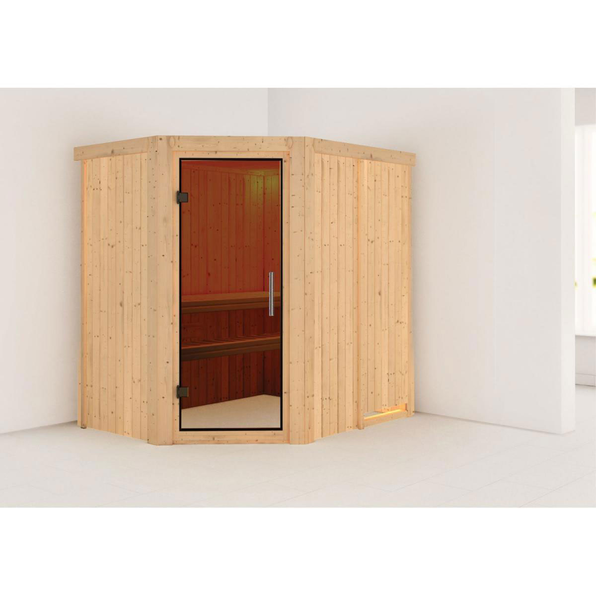 Karibu Carin Eckeinstieg ohne Ofen ohne Kranz Graphittür Bild 1