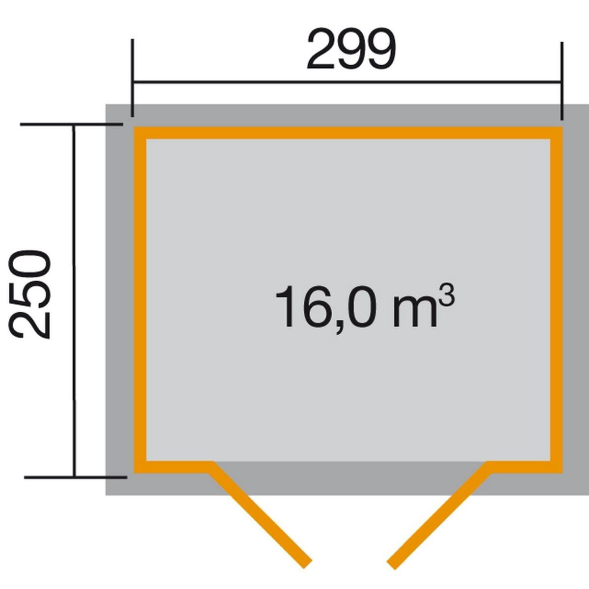 Weka Gartenhaus 323 Größe 4 330 x 273 x 232 cm Bild 3