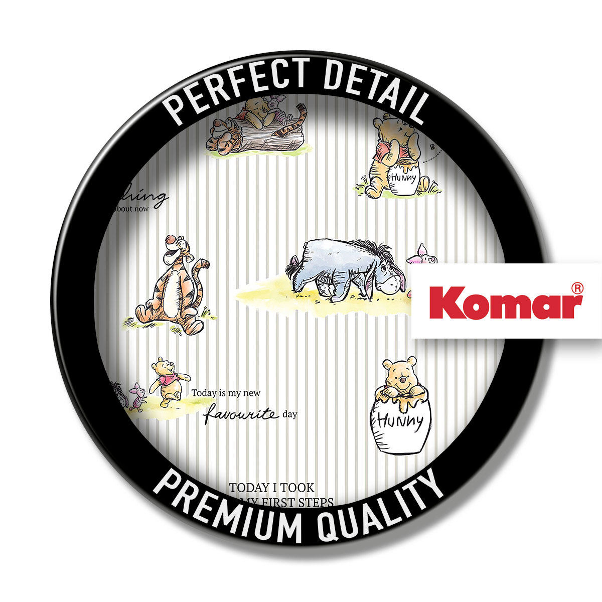 Komar  Vlies Fototapete Winnie the Pooh Stripes 200x280 cm Bild 4