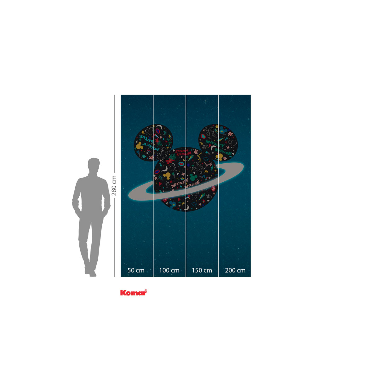 Komar  Vlies Fototapete Planet Mickey 200x280 cm Bild 3