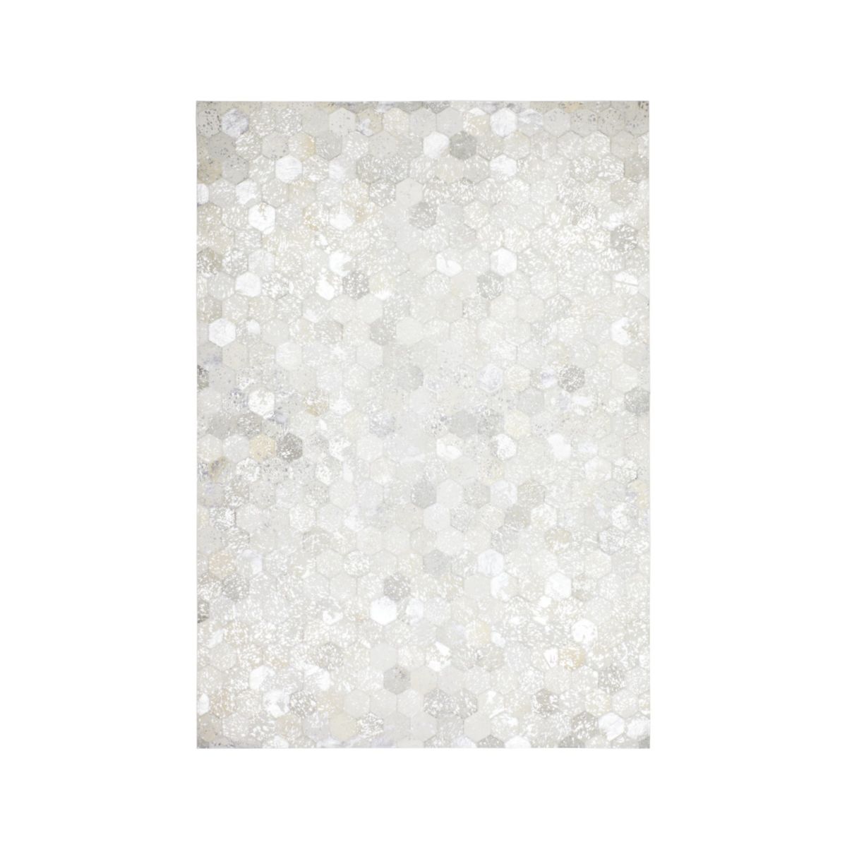 Lederteppich „Spark 210“, grau/silber