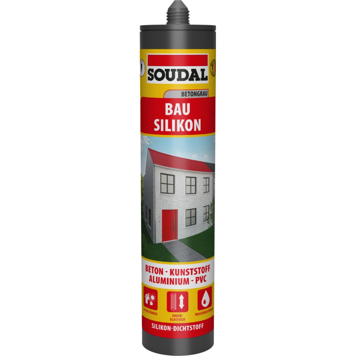 Soudal Bau und Fenster Silikon grau 300 ml