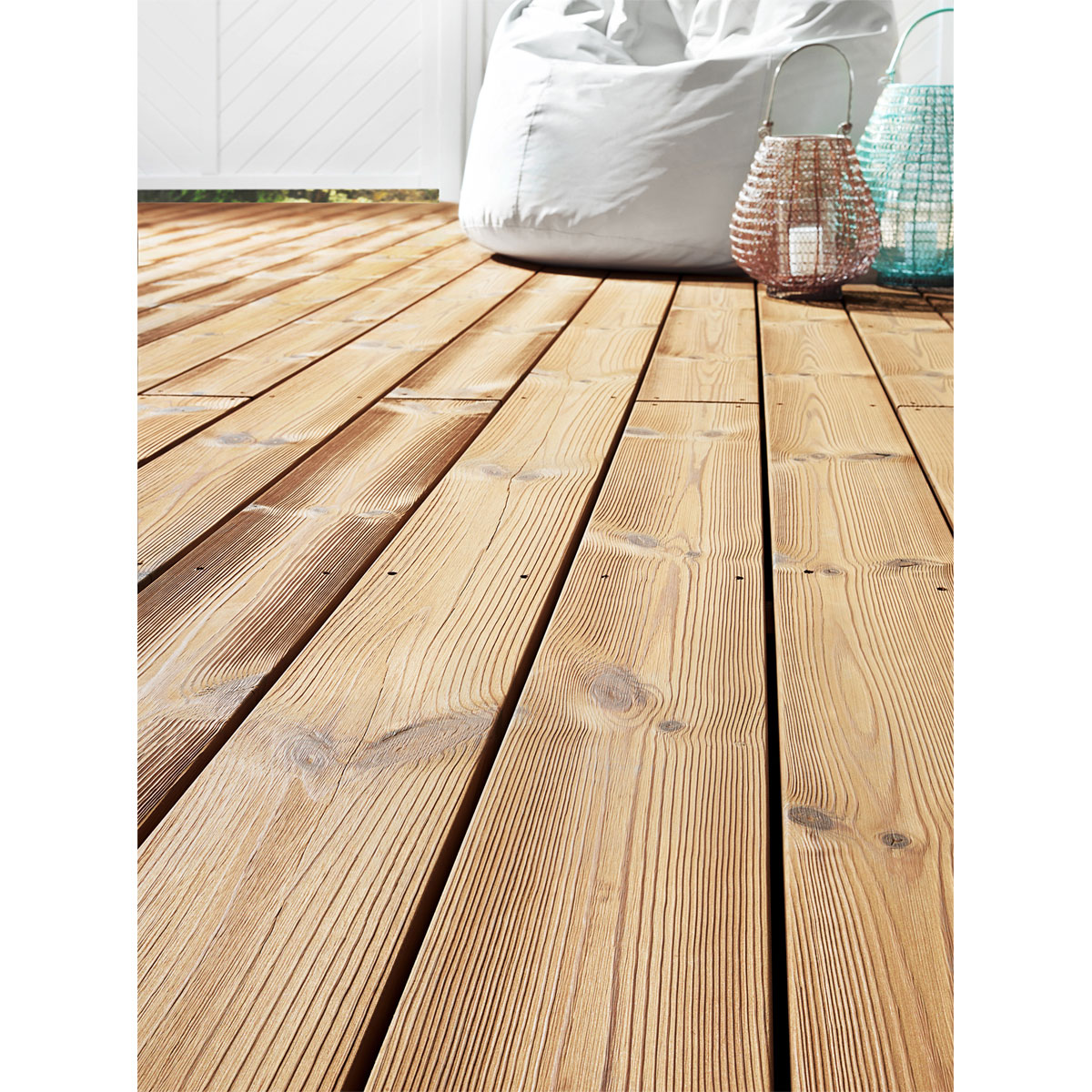 Terrassendiele Thermo Kiefer Terrass. 25x140x3900 mm geriffelt / glatt Bild 2