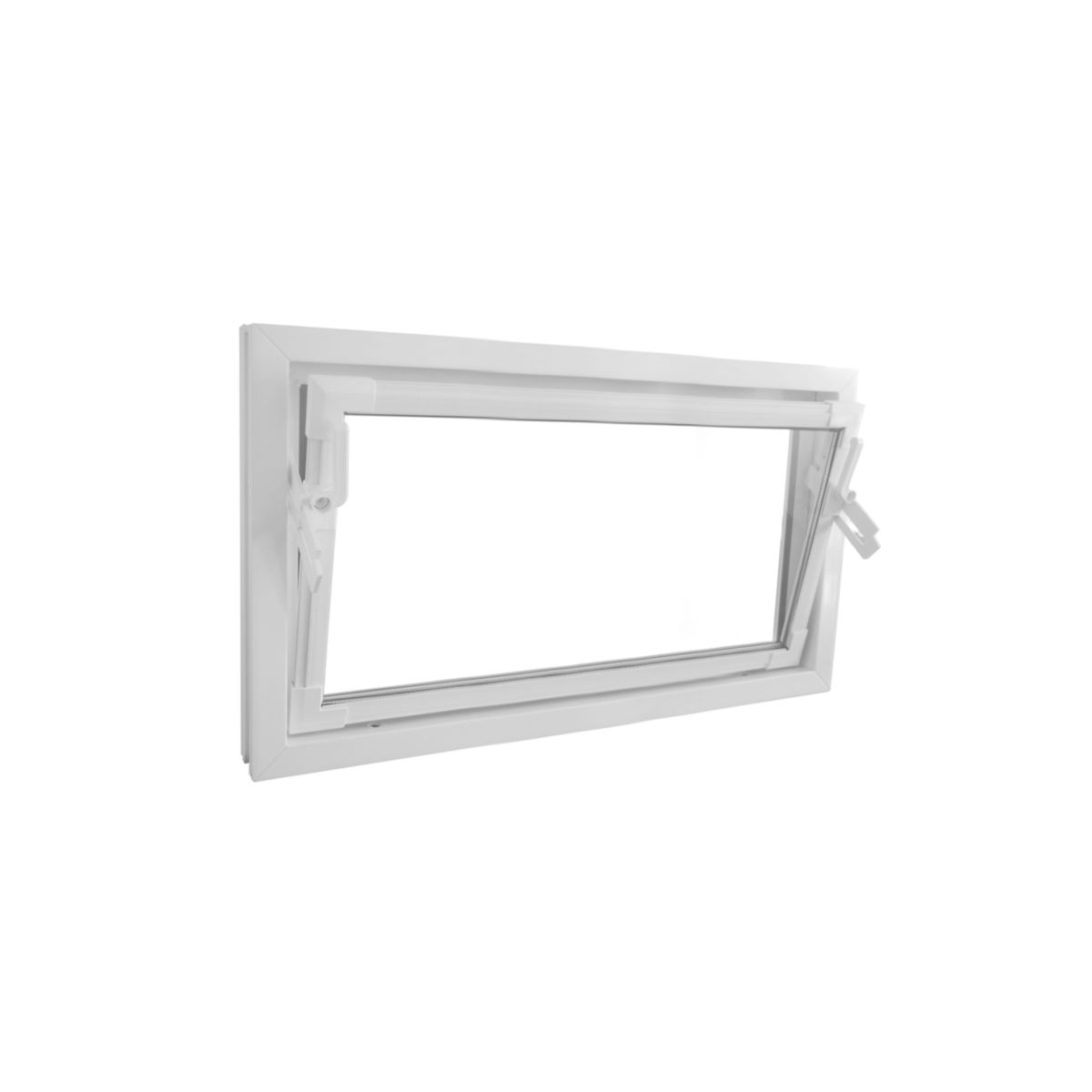 Kippfenster Q59 800 x 500 mm ISO Glas weiss