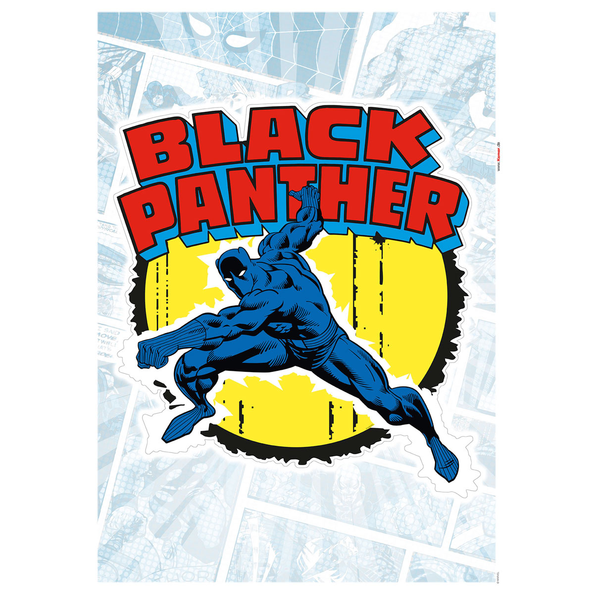 Komar  Wandtattoo Black Panther Comic Classic 50x70 cm Bild 2