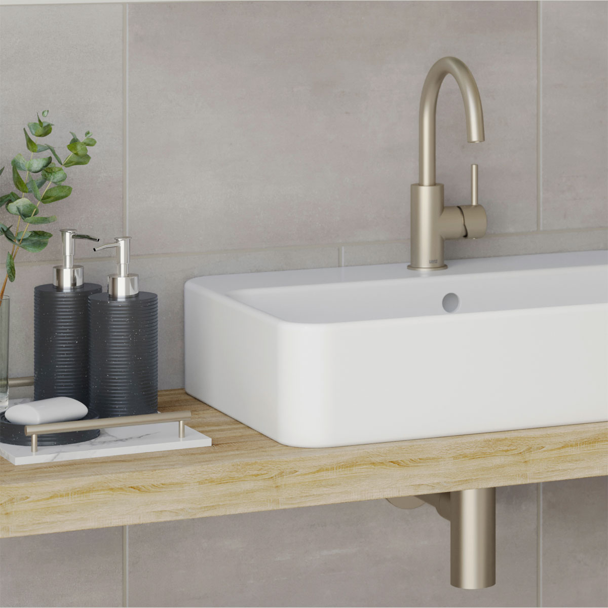 LENZ Waschtischarmatur Moana Easy-Clean Edelstahl Bild 2