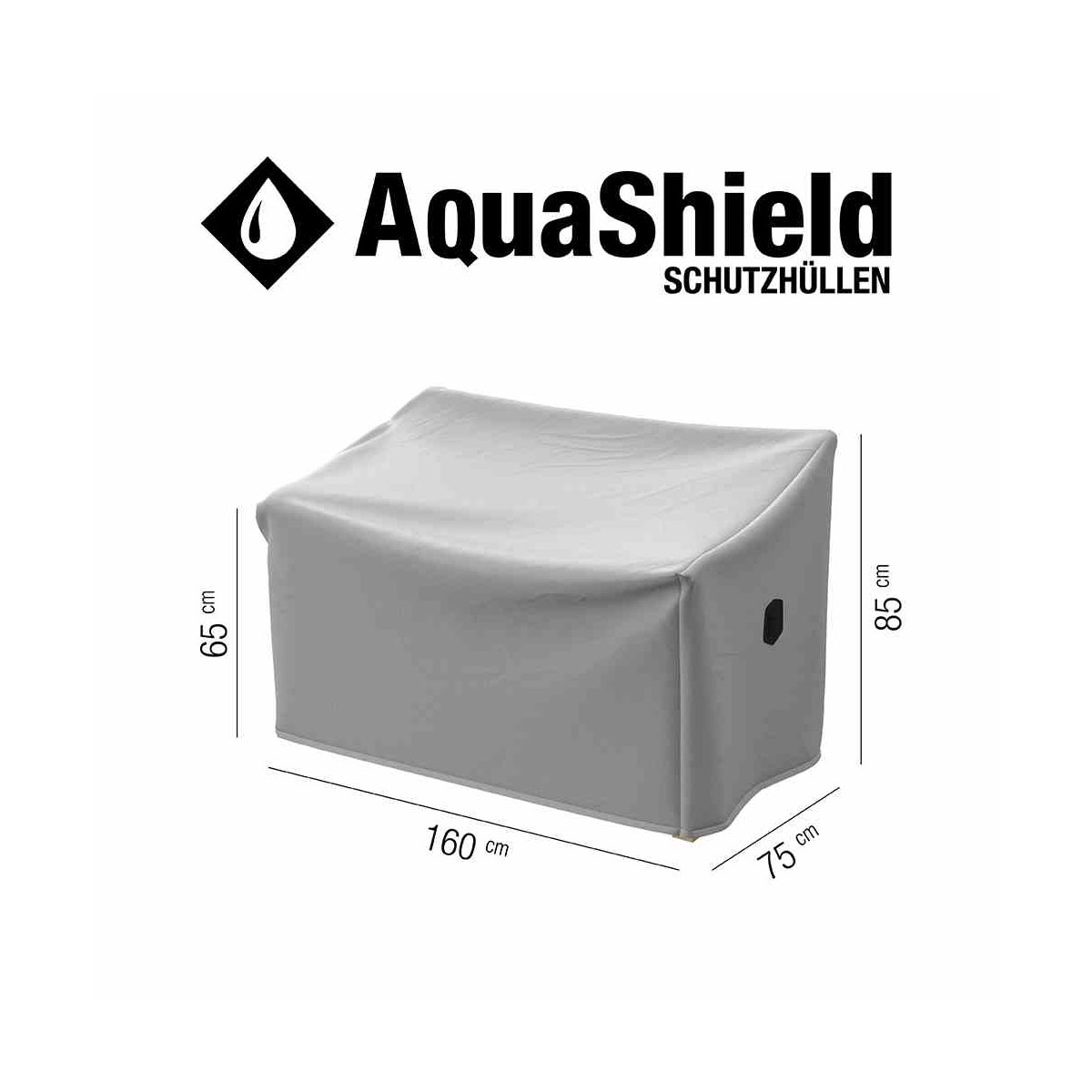 Siena Garden Schutzhülle „AquaShield“ für 3er-Bank, 160x75x65/85 cm, hellgrau Bild 2