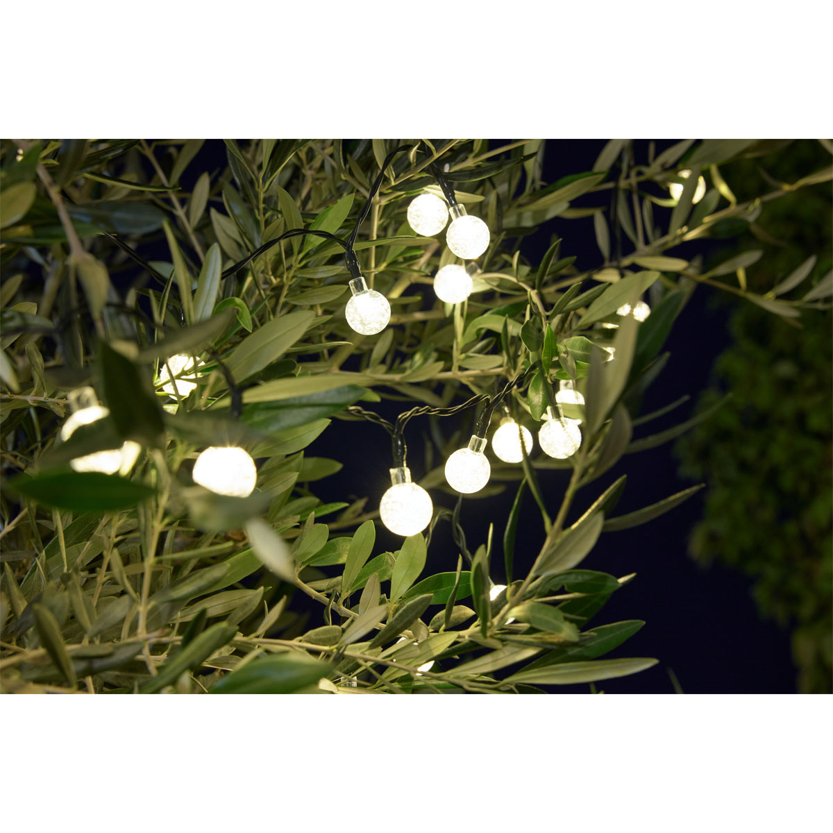 Flector Garten LED Solar Lichterkette Bubble