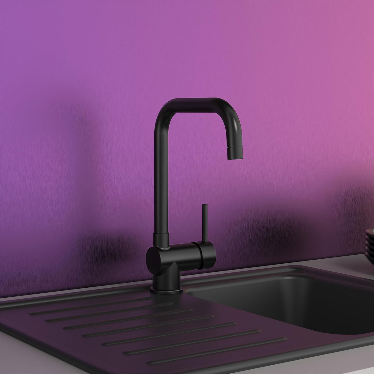 Schütte Niederdruck-Spültischarmatur Futura schwarz matt Bild 3