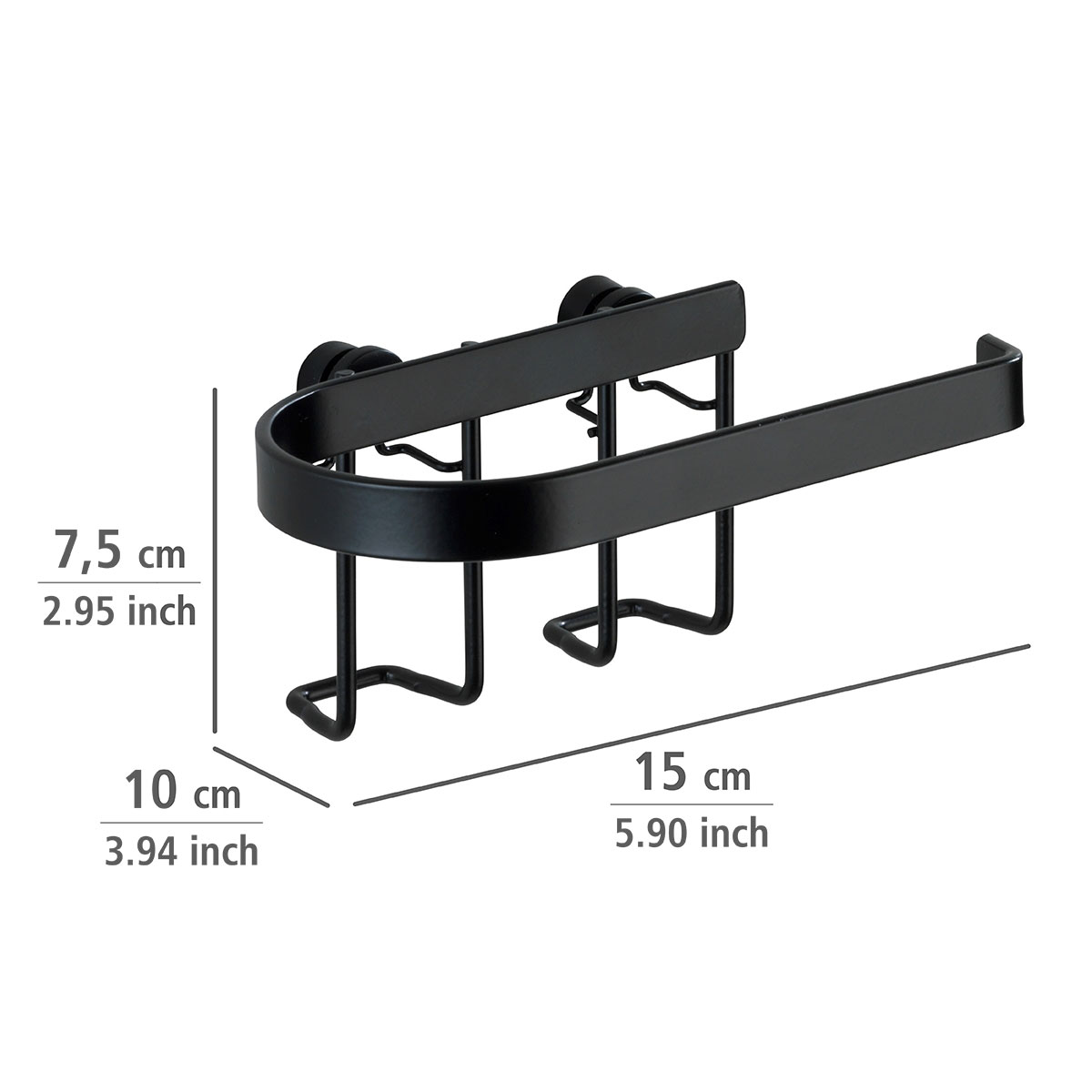 Wenko Toilettenpapierhalter Classic Plus schwarz Bild 5