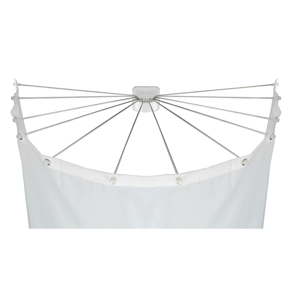 Wenko  Duschschirm mit 12 Armen Edelstahl