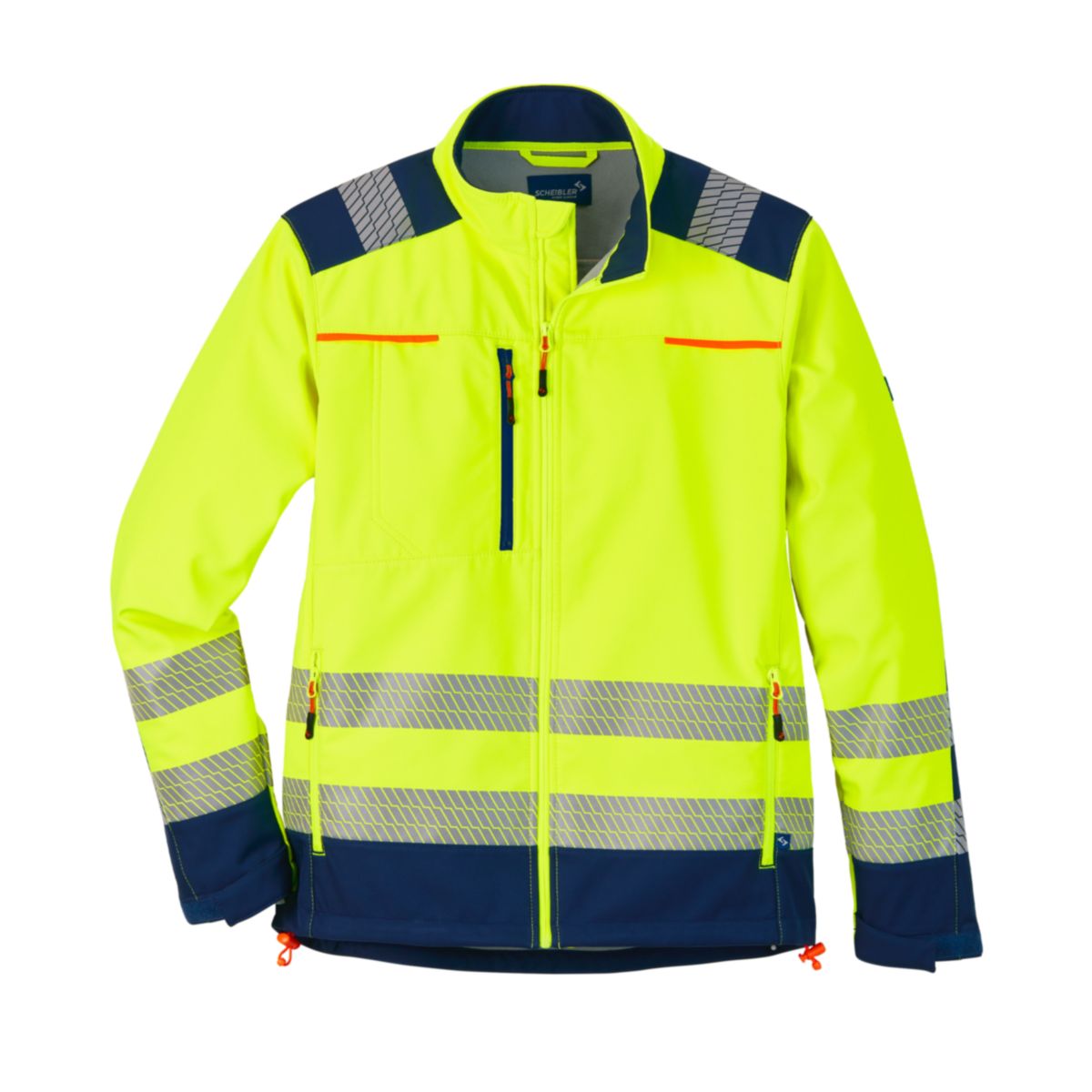 Scheibler Warnschutz-Softshelljacke Certitude gelb navy Gr. M